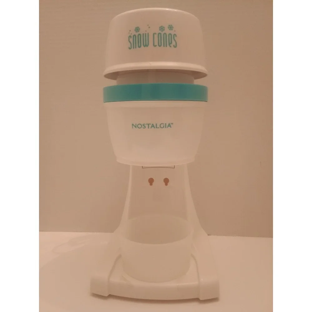 Nostalgia Electric Snow Cone Maker Ice Shaver Machine Model ICESHVR2BLUE